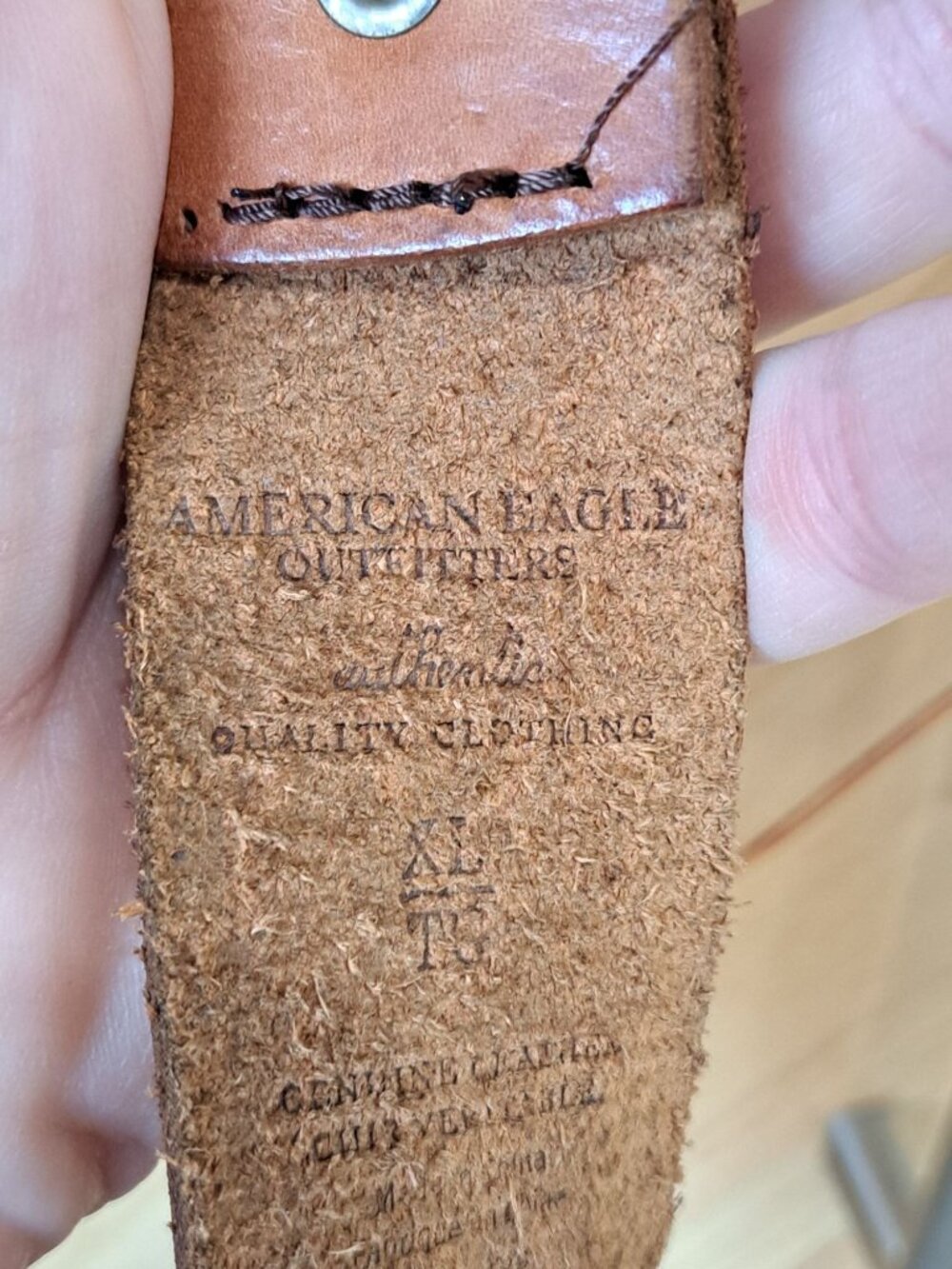 Vintage American Eagle Outfitters XL Brown Leather Belt Studded & Rhinestone - Picture 5 of 11